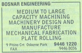 Sponsor: Bosnar Engineering